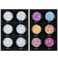 Paillettes UV de changement de couleur, paillettes épaisses mixtes photochromiques pour le nail art